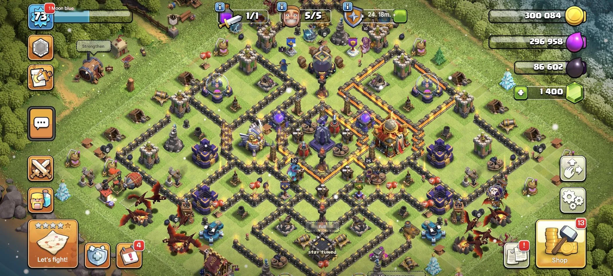COC567 Maxed TH16 |1400 Games Played | 5 Builders | Nickname Change Available | Many Items & Decorations 